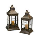 Metal Candle Lanterns. Set Of Two Small 